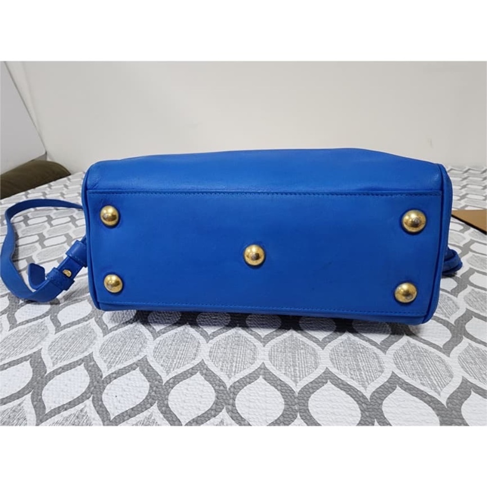 Authentic Saint Laurent Classic Duffle 6 Satchel Bag Blue - Picture 5 of 16